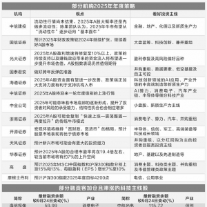 2025年A股策略前瞻 机构看好两大主线