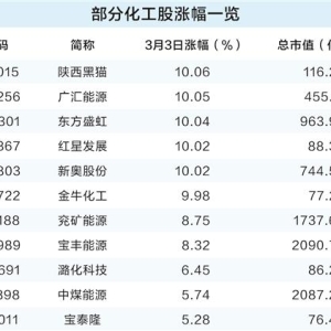 地缘冲突冲击国际能源供应链 化工行业期货股票联袂大涨